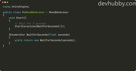 unity coroutine|unity coroutine wait for seconds.